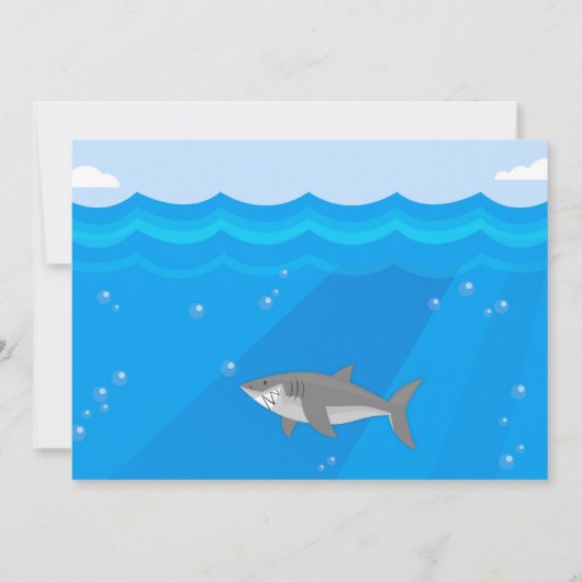 HAVE A BITE - Uitnodigingen voor haaienverjaardage (Achterkant)