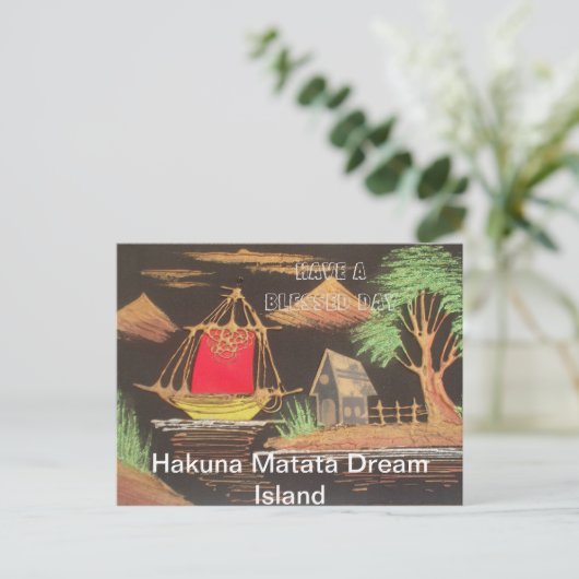 Have a Blessed Day Hakuna Matata Postcard Briefkaart (Staand voorkant)