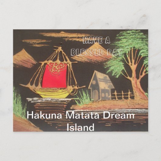 Have a Blessed Day Hakuna Matata Postcard Briefkaart (Voorkant)