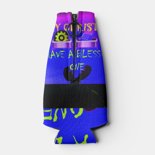 Have a Blessed Merry Christmas - Een feestelijke d Flesjeskoeler (Achterkant)