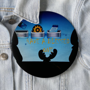 Have a Blessed Merry Christmas - Een feestelijke d Ronde Button 6,0 Cm