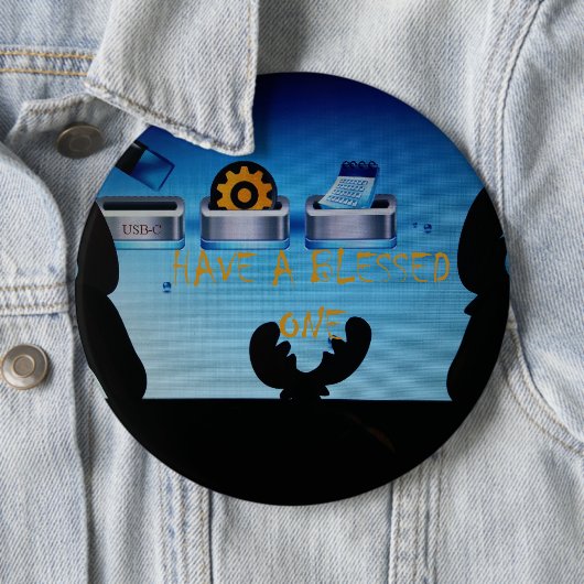 Have a Blessed Merry Christmas - Een feestelijke d Ronde Button 6,0 Cm (In situ)