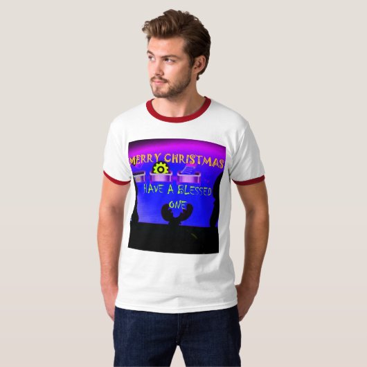 Have a Blessed Merry Christmas - Een feestelijke d T-shirt (Voorkant volledig)
