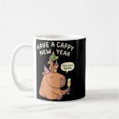 Have A Cappy New Year 2026 Capybara Max Rizz Funny Koffiemok (Links)