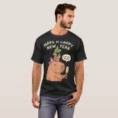 Have A Cappy New Year 2026 Capybara Max Rizz Funny T-shirt (Voorkant volledig)