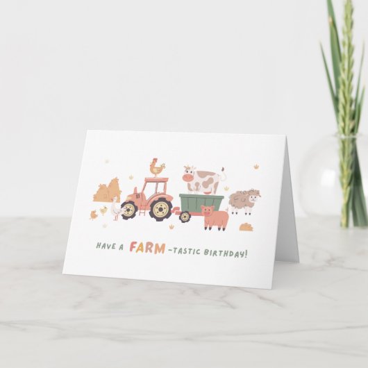 Have a Farm-Tastic Birthday Kaart (Voorkant)