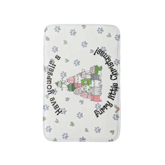 Have a furry little Christmas Badmat (Voorkant Verticaal)