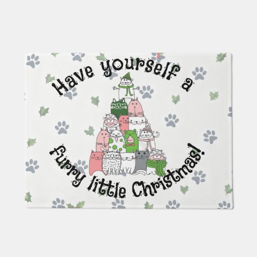 Have a furry little Christmas Deurmat (Voorkant)