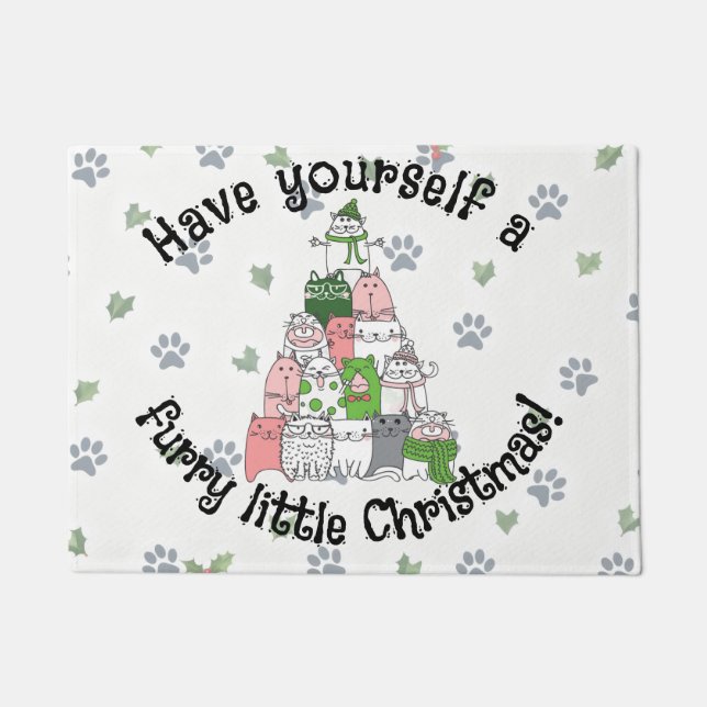 Have a furry little Christmas Deurmat (Voorkant)