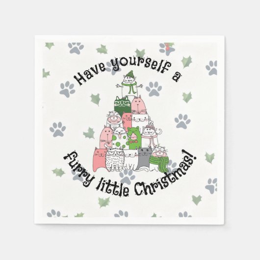 Have a furry little Christmas Servet (Voorkant)