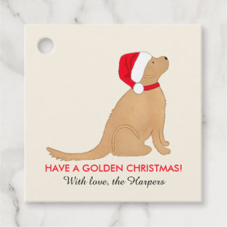 Have a Golden Christmas Customized Flat Card Bedankjes Labels