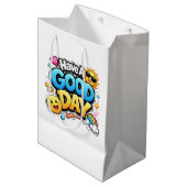 Have a Good Day Gift Bag – Cute Positive Quote Medium Cadeauzakje (Voorkant Gekanteld)