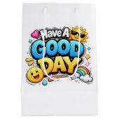 Have a Good Day Gift Bag – Cute Positive Quote Medium Cadeauzakje (Achterkant)