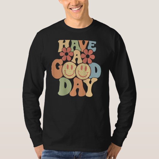 Have A Good Day Happy Face Aesthetic Trend T-shirt (Voorkant)