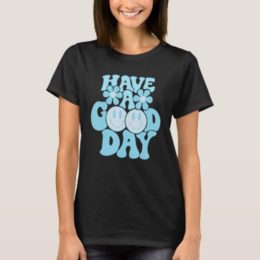 Have A Good Day Pink Smile Face Preppy Aesthetic T T-shirt (Voorkant)