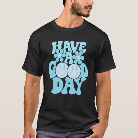 Have A Good Day Pink Smile Face Preppy Aesthetic T T-shirt (Voorkant)