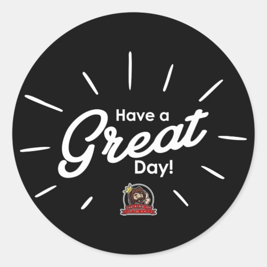 Have A Great Day Sticker (Black) (Voorkant)