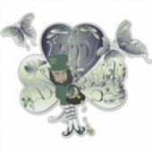 "Have a Happy St. Patrick's Day" Leprechaun Sticker (Voorkant)