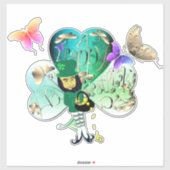 "Have a Happy St. Patrick's Day" Leprechaun Sticker (Vel)