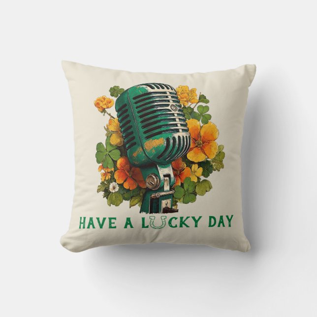 Have a Lucky Day – St. Patrick’s Music Art Kussen (Voorkant)