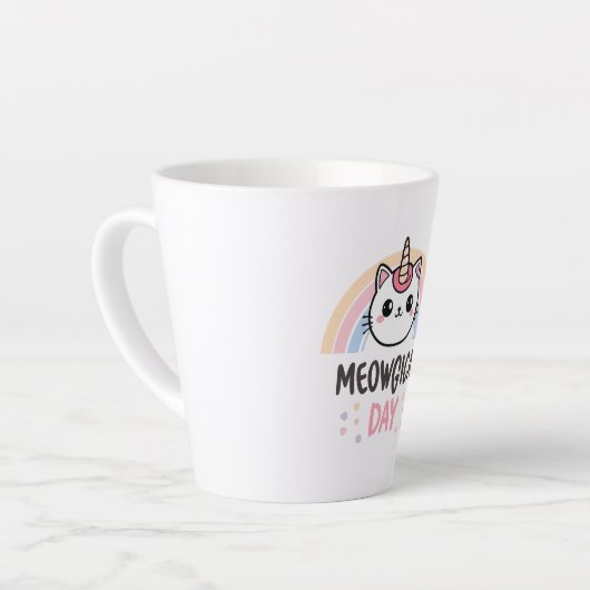Have a "Meowgical Day" Cat Unicorn Latte Mok (Linkerhoek)