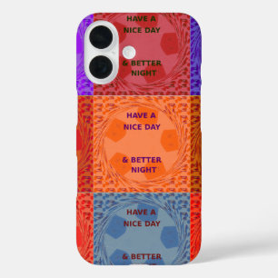 "Have a Nice Day & Better Night" Pop Art Print iPhone 16 Hoesje