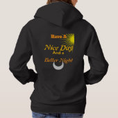 Have a Nice Day: Luxury Gold Text Balance Zip-U Hoodie (Achterkant)