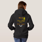Have a Nice Day: Luxury Gold Text Balance Zip-U Hoodie (Achterkant volledig)