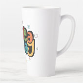 "Have a Nice Day" Retro Hoge Latte Mok met Sterren (Rechts)