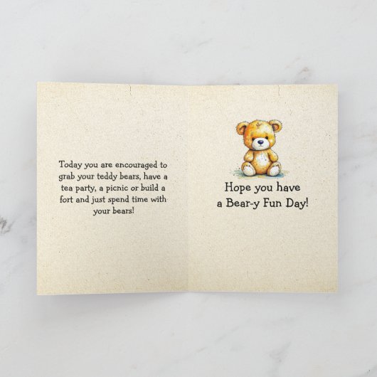 Have a Party with your Bears Day | Nov 16th Kaart (Binnen)