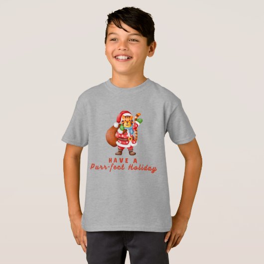 Have a Purr‑fect Holiday Tiger Christmas Shirt (Voorkant volledig)