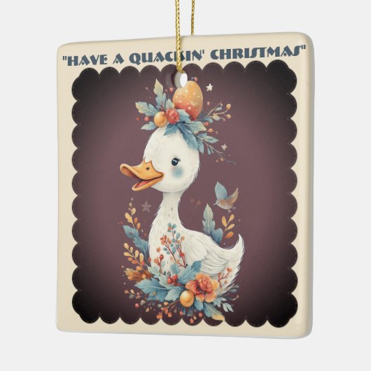 Have a Quackin' Christmas Duck Whimsical Naughty Keramisch Ornament (Links)