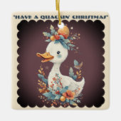 Have a Quackin' Christmas Duck Whimsical Naughty Keramisch Ornament (Voorkant)