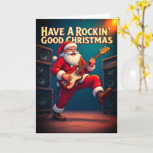 Have A Rockin' Good Christmas Folded Greeting Card Kaart (Gele Bloem)
