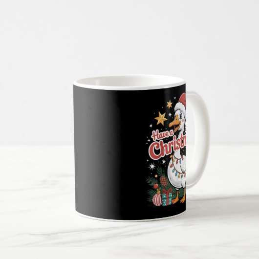 Have A Silly Christmas Funny Goose Santa Hat Light Koffiemok (Voorkant rechts)