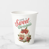  "Have a Sweet Christmas" Vakantie Papieren Bekers (Voorkant)