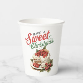  "Have a Sweet Christmas" Vakantie Papieren Bekers