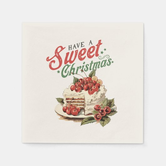  "Have a Sweet Christmas" Vakantie servetten (Voorkant)