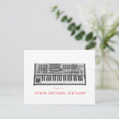 Have a synth-sational birthday- waldorf microwave briefkaart (Staand voorkant)