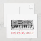 Have a synth-sational birthday- waldorf microwave briefkaart (Voorkant / Achterkant)