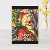 Have A Very Jerry Christmas Garcia Santa Holiday  Kaart (Gele Bloem)
