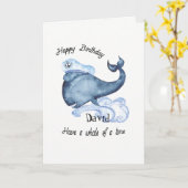 Have a Whale of a Time Birthday Card Kaart (Gele Bloem)