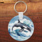 "Have a Whale of a Time" Pivotal Idiom with Orca Sleutelhanger (Achterkant)
