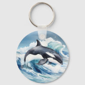 "Have a Whale of a Time" Pivotal Idiom with Orca Sleutelhanger (Achterkant)