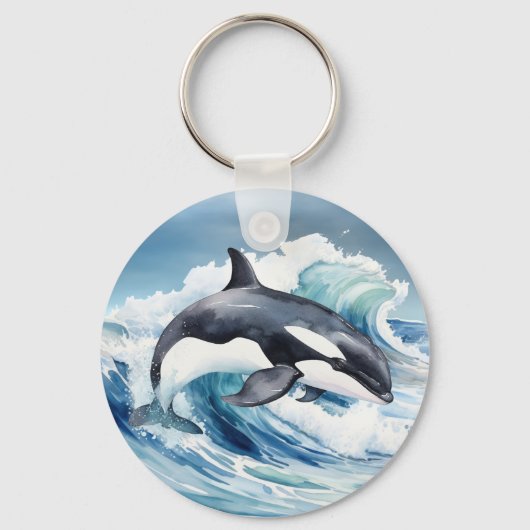 "Have a Whale of a Time" Pivotal Idiom with Orca Sleutelhanger (Achterkant)