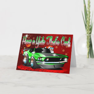 Have a Yule Thats Cool - Pony Car Santa Xmas Feestdagen Kaart