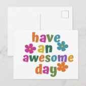 have an awesome day briefkaart (Voorkant / Achterkant)