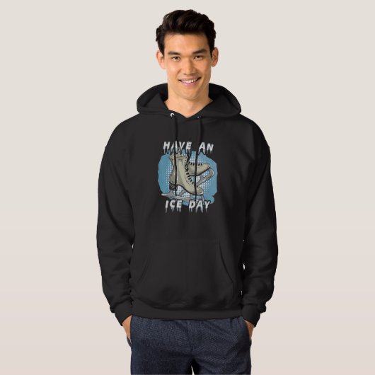 Have an ice day u2013 Ice skates figure skater ice Hoodie (Voorkant volledig)