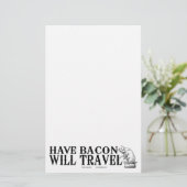 Have Bacon Will Travel Briefpapier (Staand voorkant)