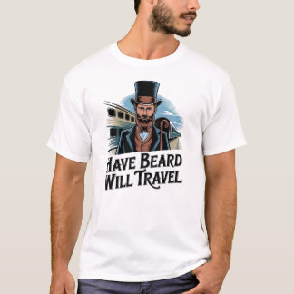 Have Beard gaat met de trein reizen T-shirt
